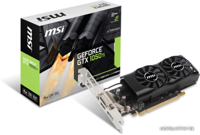 Видеокарта MSI Geforce GTX 1050 Ti 4GB GDDR5 [GTX 1050 TI 4GT LP]  купить в интернет-магазине X-core.by