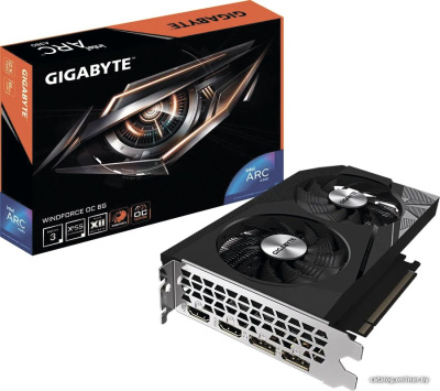 Видеокарта Gigabyte Intel Arc A380 WindForce OC GV-IA380WF2OC-6GD  купить в интернет-магазине X-core.by