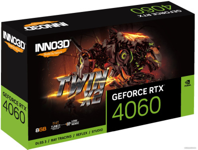 Видеокарта Inno3D GeForce RTX 4060 Twin X2 N40602-08D6-173051N  купить в интернет-магазине X-core.by