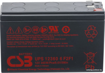 Купить аккумулятор для ибп csb battery hrl ups 12360 6 f2f1 slim (12в/7.5а·ч) в интернет-магазине X-core.by
