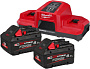 Аккумулятор с зарядным устройством Milwaukee M18 FORGENRG-802DBSC 4933498616 (18В + 18В/8 Ач)
