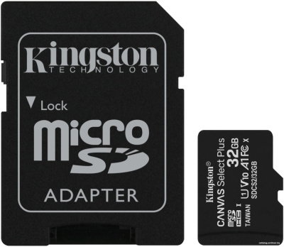 Купить карта памяти kingston canvas select plus microsdhc 32gb (с адаптером) в интернет-магазине X-core.by