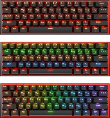 Купить клавиатура redragon fizz pro (черный/красный) в интернет-магазине X-core.by