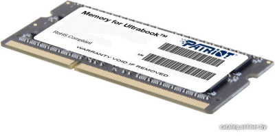 Оперативная память Patriot Memory for Ultrabook 4GB DDR3 SO-DIMM PC3-12800 (PSD34G1600L2S)  купить в интернет-магазине X-core.by