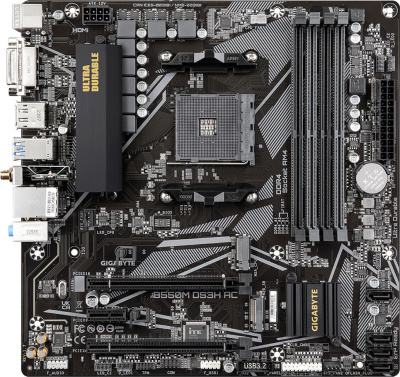 Материнская плата Gigabyte B550M DS3H AC (rev. 1.7)  купить в интернет-магазине X-core.by