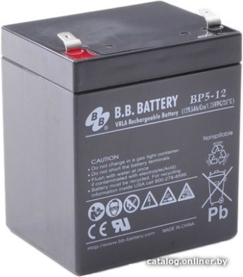 Купить аккумулятор для ибп b.b. battery bp5-12 (12в/5 а·ч) в интернет-магазине X-core.by