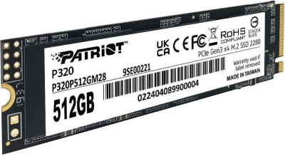 SSD Patriot P320 512GB P320P512GM28  купить в интернет-магазине X-core.by