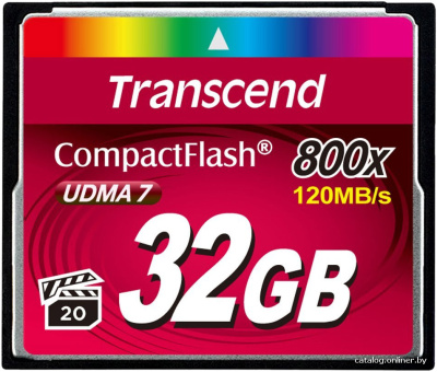 Купить карта памяти transcend 800x compactflash premium 32gb (ts32gcf800) в интернет-магазине X-core.by