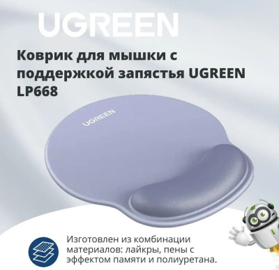 Купить коврик для мыши ugreen lp668 25244 (серый) в интернет-магазине X-core.by