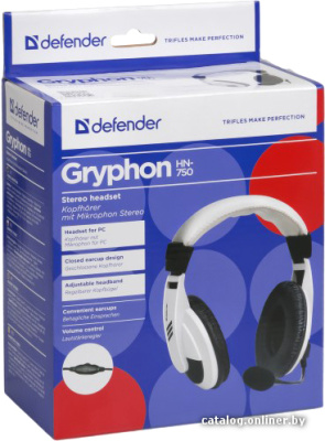Купить наушники defender gryphon 750 (белый) в интернет-магазине X-core.by