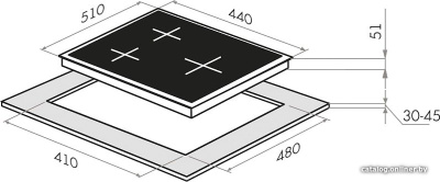 Варочная панель HOMSair HGE433TGCBK