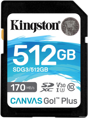 Купить карта памяти kingston canvas go! plus sdxc 512gb в интернет-магазине X-core.by