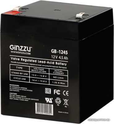 Купить аккумулятор для ибп ginzzu gb-1245 (12в/4.5 а·ч) в интернет-магазине X-core.by