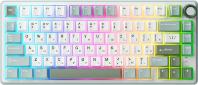 Купить клавиатура royal kludge r75 rgb (sky cyan, rk silver) в интернет-магазине X-core.by