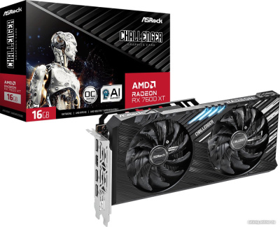 Видеокарта ASRock Radeon RX 7600 XT Challenger 16GB OC RX7600XT CL 16GO  купить в интернет-магазине X-core.by