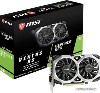 Видеокарта MSI GeForce GTX 1650 Ventus XS OCV1 4G GDDR5  купить в интернет-магазине X-core.by