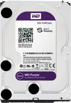 Жесткий диск WD Purple 4TB (WD40PURX) купить в интернет-магазине X-core.by