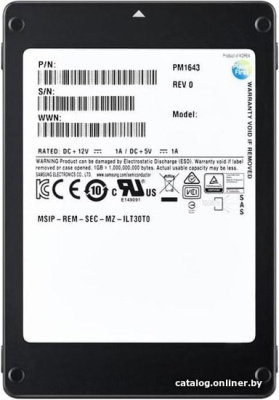 SSD Samsung PM1643a 960GB MZILT960HBHQ-00007  купить в интернет-магазине X-core.by