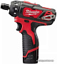 Винтоверт Milwaukee M12 BD-202C 4933441900 (с 2-мя АКБ, кейс)