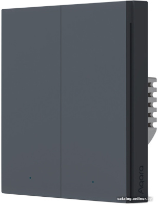 Купить выключатель aqara smart wall switch h1 двухклавишный без нейтрали (графит) в интернет-магазине X-core.by