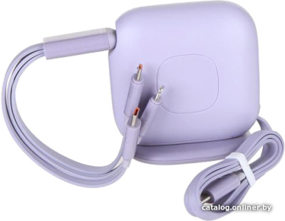 Купить кабель baseus traction series retractable 3 в 1 caqy000005 (1.7 м, фиолетовый) в интернет-магазине X-core.by