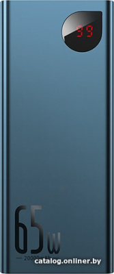 Купить портативное зарядное устройство baseus adaman metal digital display ppimda-d03 20000mah (темно-синий в интернет-магазине X-core.by