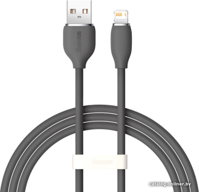 Купить кабель baseus jelly liquid silica gel usb type-a - lightning (2 м, черный) в интернет-магазине X-core.by