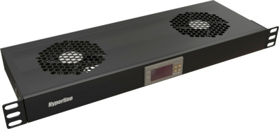 Блок вентиляторов для серверного шкафа Hyperline TRFA-WB-MICR-2F-RAL9004  купить в интернет-магазине X-core.by