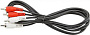 Кабель VCOM VAV7158-1.5M RCA - RCA (1.5 м, черный)