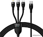 Кабель Baseus Flash Series Ⅱ USB Type-C - Lightning/USB Type-C/microUSB (1.5 м, черный)