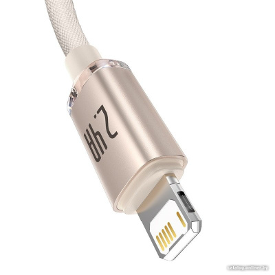 Купить кабель baseus crystal shine usb type-a - lightning (1.2 м, розовый) в интернет-магазине X-core.by