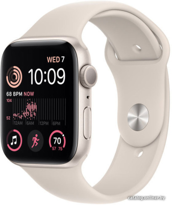 Купить умные часы apple watch se 2 44 мм (алюминиевый корпус, звездный свет/звездный свет, спортивный силик в интернет-магазине X-core.by