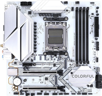 Материнская плата Colorful Battle-AX B650M-White WiFi V14  купить в интернет-магазине X-core.by