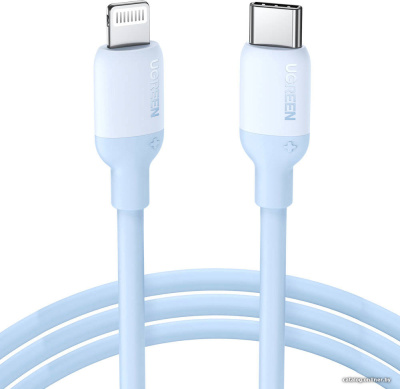 Купить кабель ugreen us387 20313 usb type-c - lightning (1 м, голубой) в интернет-магазине X-core.by
