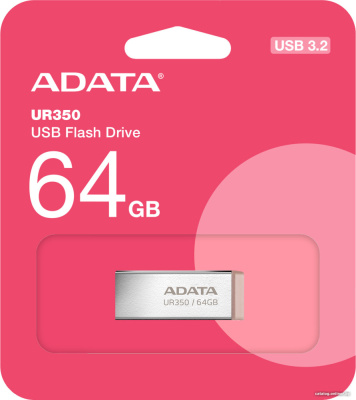 USB Flash ADATA UR350 64GB UR350-64G-RSR/BG (серебристый/коричневый)  купить в интернет-магазине X-core.by