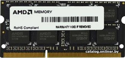 Оперативная память AMD Radeon Value 8GB DDR3 SODIMM PC3-10600 (R338G1339S2S-UGO)  купить в интернет-магазине X-core.by