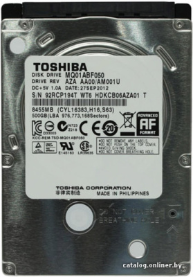 Жесткий диск Toshiba MQ01ABF 500GB (MQ01ABF050) купить в интернет-магазине X-core.by
