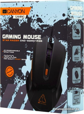 Купить игровая мышь canyon cnd-sgm01rgb в интернет-магазине X-core.by