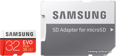Купить карта памяти samsung evo plus microsdhc 32gb + адаптер в интернет-магазине X-core.by