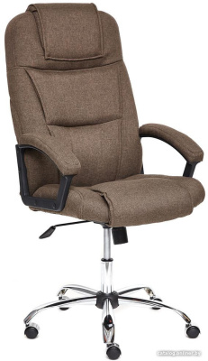 Купить офисное кресло tetchair bergamo ткань (хром/коричневый 3m7-147) в интернет-магазине X-core.by