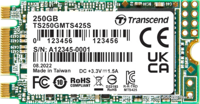 SSD Transcend 425S 250GB TS250GMTS425S  купить в интернет-магазине X-core.by