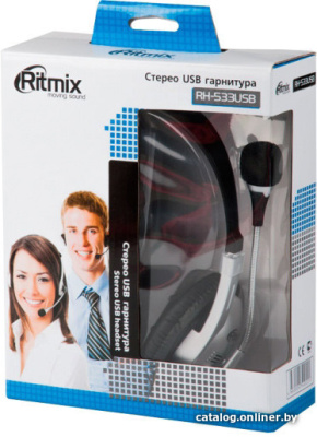 Купить наушники ritmix rh-533 usb (серебристый) в интернет-магазине X-core.by