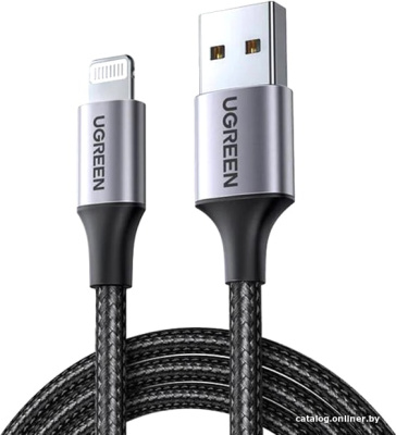 Купить кабель ugreen us199 60157 usb type-a - lightning (1.5 м, черный) в интернет-магазине X-core.by