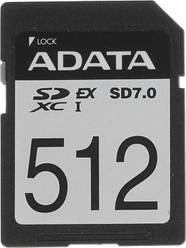 Карта памяти ADATA Premier Extreme SDXC SD 7.0 512GB ASD512GEX3L1-C
