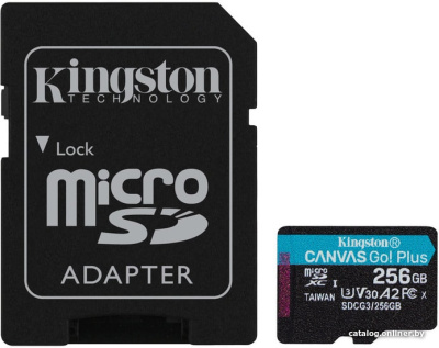 Купить карта памяти kingston canvas go! plus microsdxc 256gb (с адаптером) в интернет-магазине X-core.by