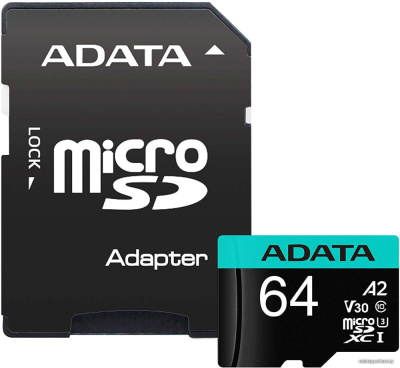 Купить карта памяти a-data premier pro ausdx64gui3v30sa2-ra1 microsdxc 64gb (с адаптером) в интернет-магазине X-core.by