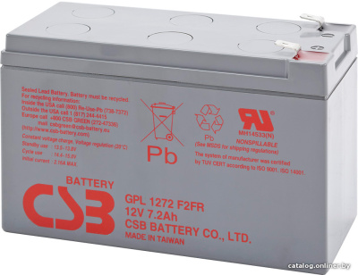 Купить аккумулятор для ибп csb battery gpl1272 (12в/7.2 а·ч) в интернет-магазине X-core.by