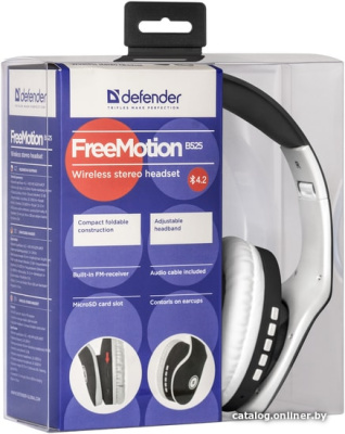 Купить наушники defender freemotion b525 (черный/белый) в интернет-магазине X-core.by