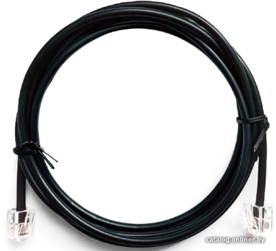 Купить кабель cablexpert tc6p4cr-2m rj11 - rj11 (2 м, черный) в интернет-магазине X-core.by