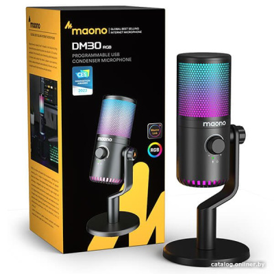 Купить проводной микрофон maono dm30 rgb (черный) в интернет-магазине X-core.by